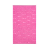 Serviette en coton 100% avec logo personnalisé en relief - Serviette de plage jacquard à logo répété de qualité supérieure - Serviettes de luxe super absorbantes pour hôtel et spa