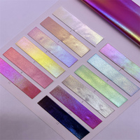Bahan 0.9MM kulit PU imitasi holografik timbul ramah lingkungan untuk tas sepatu kering
