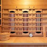 Sauna Tradisional Finlandia Buatan Pabrik Cina, 2-3 Orang, Sauna Uap Kering Inframerah Hemlock Red Cedar