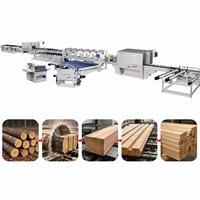 Ligne de scierie automatique robuste à lames multiples pour le sciage de rondins, la découpe de planches et la fabrication de bois de construction