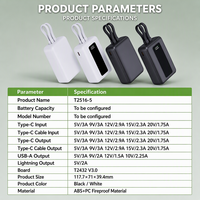 Kit Casing Baterai DIY Portabel 30000mAh dengan Kabel Lanyard, Papan PCBA, Pengisian Cepat 35W, Kotak Power Bank