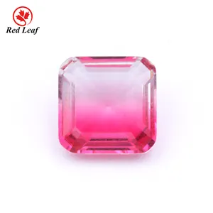 Redleaf Jewelry锦绣优质玻璃宝石方形混合色电气石宝石玻璃宝石