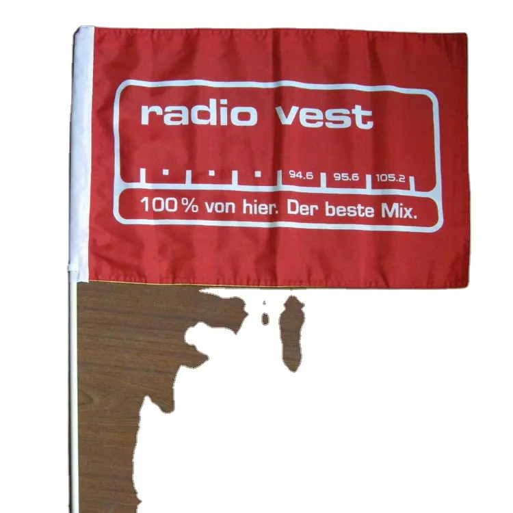 Factory Direct Sales Custom Printing Polyester American Flags On Sticks With Wooden Rod