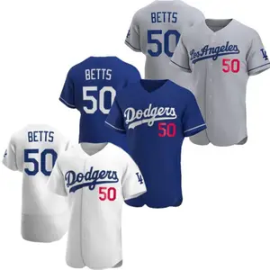 Wholesale Stitched Baseball Jerseys Los Angeles 50 Mookie Betts Cool Base or Flexbase Sport Jersey