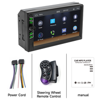Autoradio universel double DIN 7 pouces Bluetooth USB stéréo sans fil Carplay Android Auto radio FM lecteur MP5 tactile