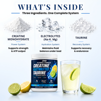 Formule de créatine, d'électrolytes et de taurine, poudre de nutrition sportive pour la force musculaire, l'hydratation et la récupération, R&D, OEM, ODM, étiquette privée