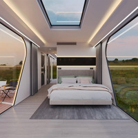 Capsule spatiale Conteneur détachable Péniche Extensible 40 pieds Capsule moderne Petites maisons Maison Luxueuse