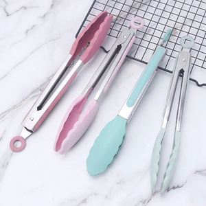 34 cm Heavy Duty Stainless Steel Kitchen Tongs with <b>Silicone</b> Tips - Locking Non-slip Heat Resistant Food Tongs for BBQ & Salad - Product Image 3
