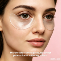 Masque de gel pour les yeux anti-rides de marque privée Microneedle Patch pour les yeux Patch pour les soins de la peau à l'acide hyaluronique