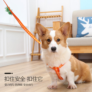 Arnés para Mascotas con Correa para Pecho y Espalda, Resistente, para Perros Pequeños y Gatos, en Naranja, Rojo, Azul, Negro, Rosa, Verde, Morado, Café y Azul Cielo - Product Image 1