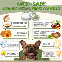 Baume hydratant et apaisant pour les pattes et le nez des chiens, entièrement naturel, sans danger pour la langue, pour les pattes sèches et gercées