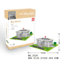 Wisehawk Briques en plastique colorées pour enfants, modèle d'architecture de maison blanche, jouet éducatif pour le développement de l'intelligence, à partir de 4 ans