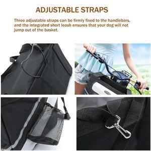 Panier de vélo pliable <span class=keywords><strong>pour</strong></span> petits animaux domestiques, chat, <span class=keywords><strong>chien</strong></span>, paniers de vélo, guidon de vélo, panier avant, petit transporteur <span class=keywords><strong>pour</strong></span> chat, <span class=keywords><strong>chien</strong></span>, <span class=keywords><strong>pour</strong></span> les voyages, les courses - Product Image 4