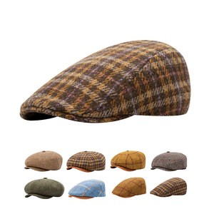 Gorra plana cerrada de marca personalizada <span class=keywords><strong>Paperboy</strong></span> Newsboy Gorras planas de lana originales Newsboy para hombre Gorra plana de Ivy Gatsby - Product Image 2