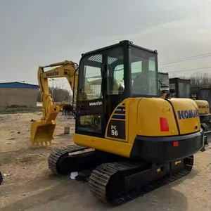 Miniexcavadora Komatsu PC56 usada original de calidad perfecta, multifunción, de Japón, en venta y en stock. - Product Image 1