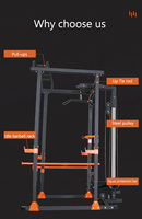EMFitness – support de Squat réglable pour équipement de Fitness, Cage robuste pour l'haltérophilie