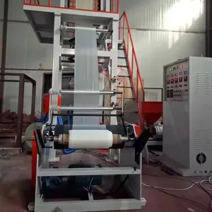Hoge Output Pe Extruder Roterende Matrijs Kop Blaasmachine Hdpe Dubbele Lagen Plastic Film Blaasmachine