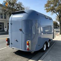 Remorque de cuisine mobile en acier inoxydable, remorque alimentaire, remorque de concession personnalisée, camion de restauration pour la restauration rapide et les événements en plein air