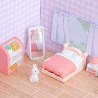 Juego de Muebles para Casa de Muñecas, Accesorios de Juego de Imitación, Casa de Muñecas 1:12, Mini Dormitorio, Sala de Estar, Juguete Pequeño, Muebles en Miniatura para Casa de Muñecas DIY