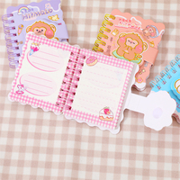 Carnet spirale A7, 80 feuilles, 80 g/m², bords ondulés, 4 motifs mignons de singes, mini format de poche, papeterie étudiante, vente en gros