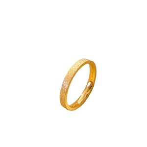 ACEWORKS 18K PVD Gold Plated Stainless Steel Polished <b>Plain</b> Band <b>Ring</b> Unisex | Trendy Minimalist Design Waterproof - Product Image 5