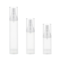 Flacon pompe en acrylique pour soins de la peau, portable, de luxe, sans cylindre, 15 ml, 30 ml, 50 ml, 100 ml, flacon sous vide givré, vente en gros