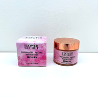 Masque en tissu à la rose FLOWER SECRET enrichi en vitamines C, E et acide hyaluronique, anti-stress, hydratant et anti-rides pour le visage