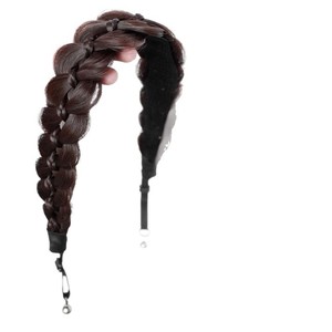 Perruque bandeau tressée magnétique effet cheveux longs intégrés, accessoire coiffure couronne haute pour modeler le visage (pour femme) - Product Image 3