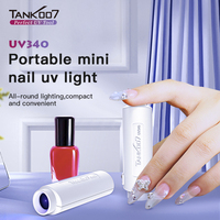 Lampe UV TANK007 UV340 Mini, petite lampe torche UV en plastique, LED EDC, lumière noire pour le durcissement des ongles