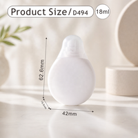 Gloss à lèvres et huile à lèvres en flacon blanc mat en forme d'ampoule avec bouchon translucide givré et embouts applicateurs à presser – Vente en gros, OEM, logo personnalisé, cosmétiques
