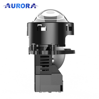 Phares de voiture Aurora LED Bi Projector Lens 6000K 7000K Faisceau haut/bas Phares LED Projecteur Moteur Phares LED