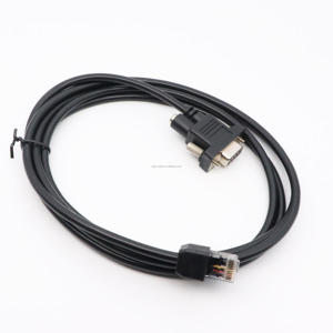 Cáp kết nối máy quét mã vạch dilijie 3200vsi/2200VS db9p nam + DC5.5 * 2.1 nữ đến rj50 10p10c đầu pha lê 2 mét màu đen - Product Image 2