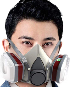 Mascarilla Respiratoria de Media Cara 6200 con Filtro Reemplazable y Protección Química, Cubierta Protectora Desechable con Tira de Alta Visibilidad - Product Image 1