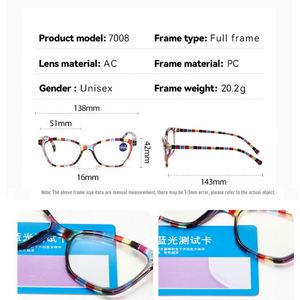 Gafas de lectura para mujer con logotipo personalizado, elegantes, de moda 2025, con bisagras de resorte, estilo ojo de gato y remaches, para presbicia - Product Image 6