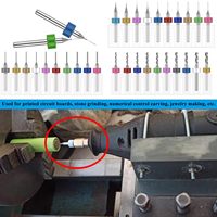 Brocas Micro Espirales de Carburo de Tungsteno Sin Recubrimiento de 0.1mm-3mm con Vástago Recto para Mini PCB, Placas de Circuito, Grabado de Joyería y CNC