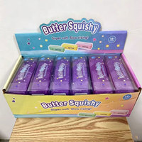 Jouet anti-stress fantaisie translucide en forme de bloc de beurre, rempli de slush moelleux