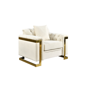 Sofá Cama Modular Semicircular de 3 Plazas Sans Luxury Living Room, Tapizado en Tela Azul, para Taller - Product Image 1