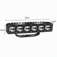 Barre lumineuse LED 110W, 6 lentilles, double couleur jaune et blanc, faisceau lointain et proche, portée 1000M, 12V-60V, étanche, projecteur tout-terrain