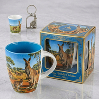 Tasses à café en porcelaine de 11 oz avec logo personnalisé, motif kangourou et koala, pour boutiques de cadeaux – Vente en gros de mugs en céramique souvenirs d'Australie