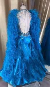 En gros 2 Mètres 3 Plis Plume D'autruche Boa 10-15 cm En Vrac Pas Cher pour Robe De Soirée Vêtements Couture Décor Châle - Product Image 6