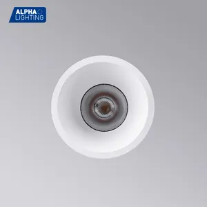 Iluminação alpha led 6500k para teto inteligente, redondo 10w ip54, luminária embutida
