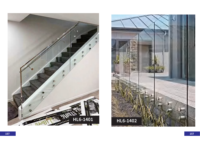 Système de balustrade en acier inoxydable 304 pour escalier extérieur, main courante, balustres, pince pour verre, montage au sol pour salle de bain