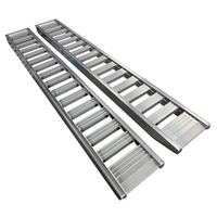 Antaihengye AR400-5 4.0M 5T Rampes de chargement robustes en aluminium pour excavatrice sur roues, remorque à plateau, rampe d'accès portable, paire OEM
