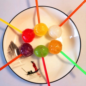 Klasik renkli top şekli lolipop meyveli lezzet nane lezzet lolipop şeker - Product Image 2