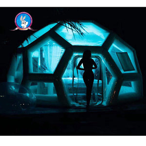 Tente <span class=keywords><strong>igloo</strong></span> transparente <span class=keywords><strong>gonflable</strong></span> en forme de football de Shanghai pour le camping en plein air - Product Image 6