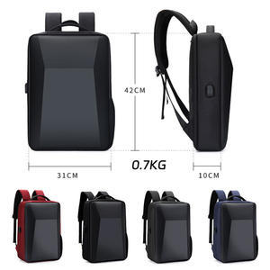 Sac à dos pour ordinateur portable pour homme, design personnalisé, coque rigide en EVA, noir, imperméable, sacs de voyage d'affaires, mochila, sac à dos intelligent USB - Product Image 4