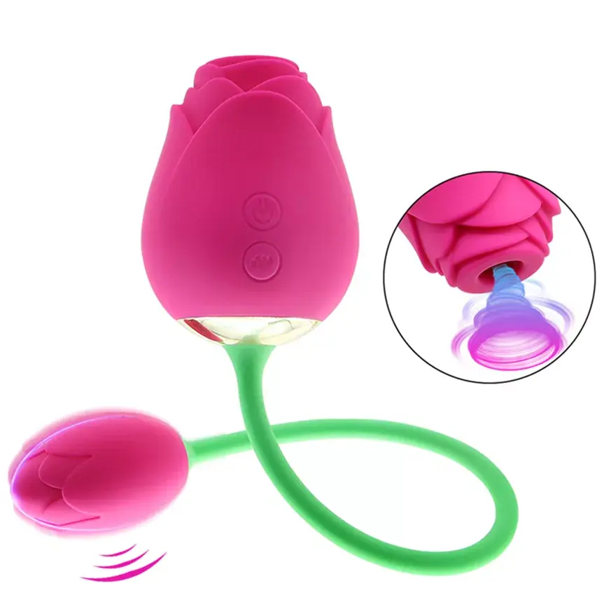 Секс-игрушка Мощный 5 частота всасывания + 10 Частота фаллоимитатор вибратор для женщин 2 в 1 Роза вибратор, многофункциональный секс вибратор