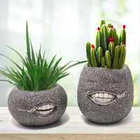 Pot de fleurs en polyrésine émaillée à motif animal de dessin animé, artisanat en résine, sculpture artificielle pour la décoration de jardin extérieur et la plantation à domicile