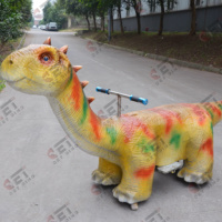Modèle de scooter animatronique électrique à monnayeur en forme de dinosaure pour enfants, pour parcs d'attractions