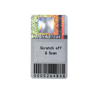 Étiquette anti-contrefaçon personnalisée en argent à effet œil de chat, surface variable, code QR anti-contrefaçon, surface variable